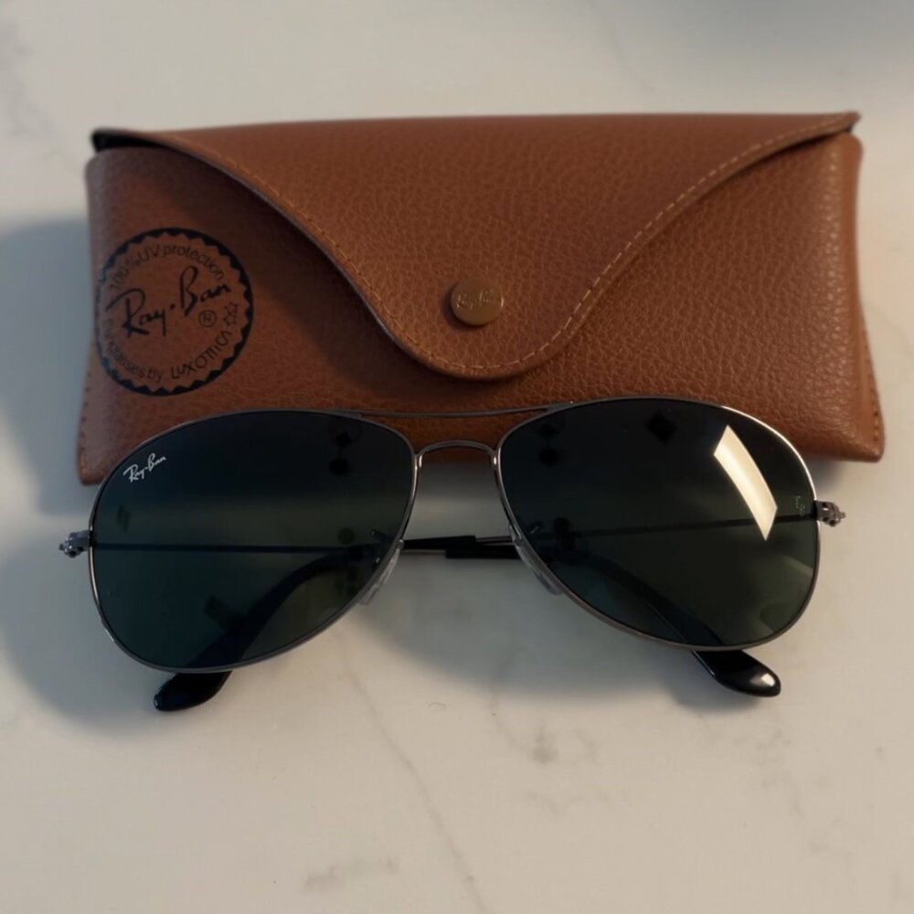 Ray-Ban Cockpit Sunglasses in Pilot (Green Lens)